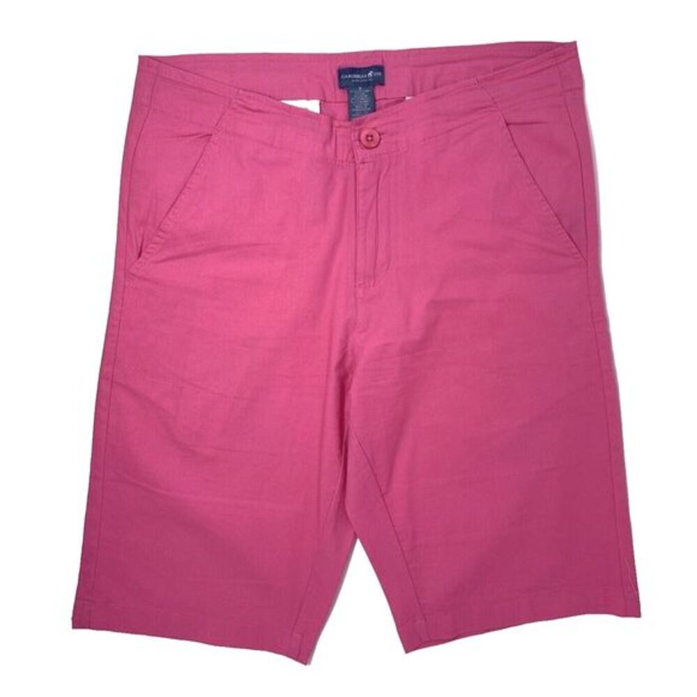 Caribbean Joe Pink Cotton Blend with Pockets Women's Bermuda Shorts Size‎ 6